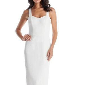 Dress the Population "Nicole" midi white dress MEDIUM